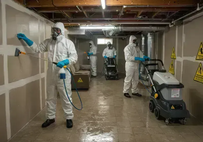 Basement Moisture Removal and Structural Drying process in Cabool, MO